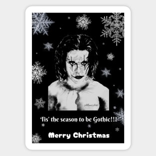 A gothic merry Christmas Sticker